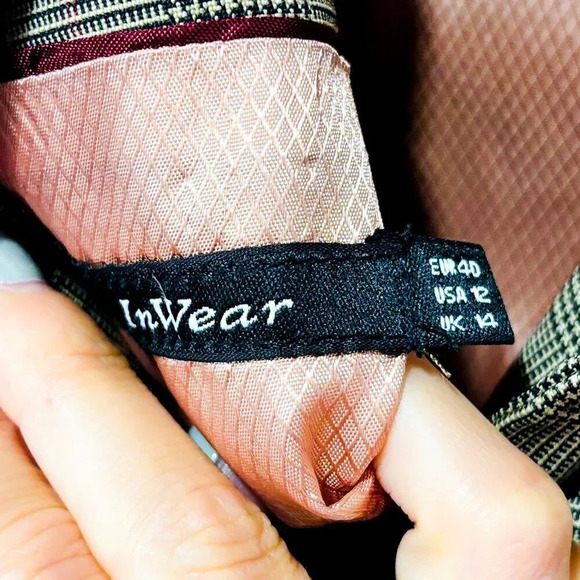 InWear Vintage brown plaid  jacket - Picture 12 of 12